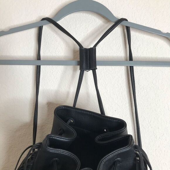 Victoria’s secret fringe black bucket backpack - Picture 4 of 10